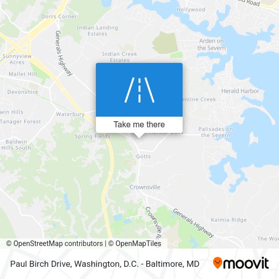 Mapa de Paul Birch Drive