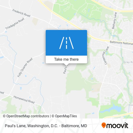 Paul's Lane map