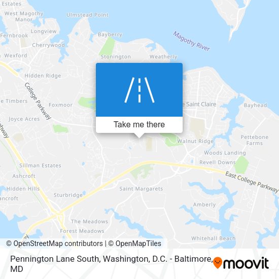 Pennington Lane South map