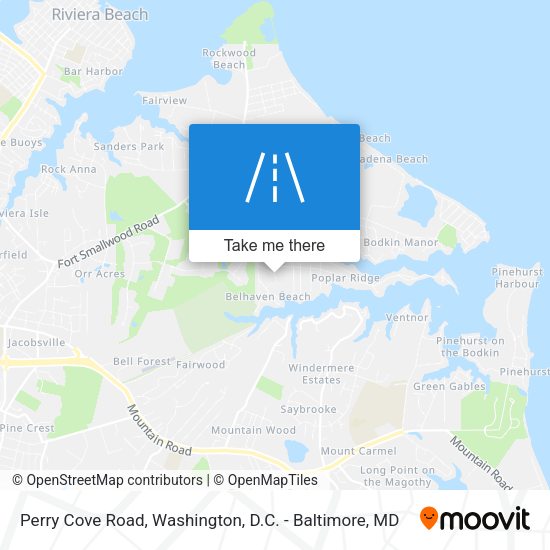 Perry Cove Road map