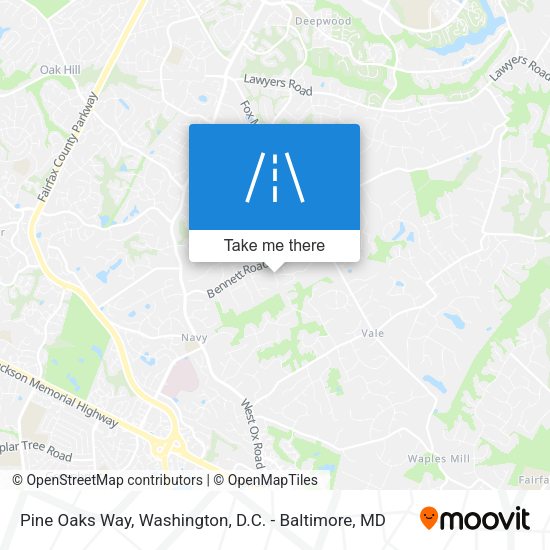 Pine Oaks Way map