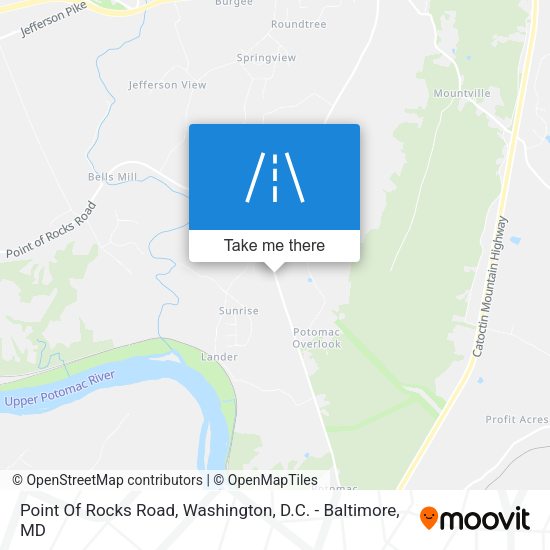 Point Of Rocks Road map
