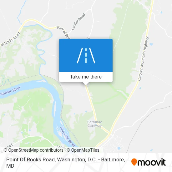 Point Of Rocks Road map