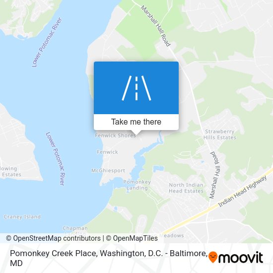 Mapa de Pomonkey Creek Place