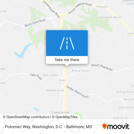 Potomac Way map