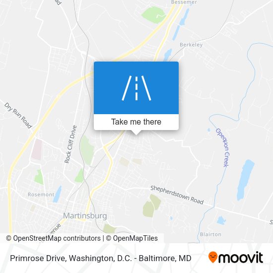 Primrose Drive map