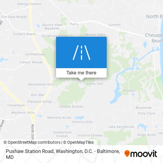 Pushaw Station Road map