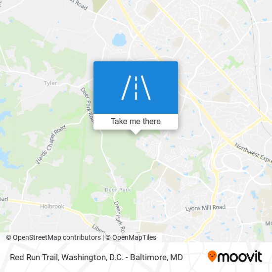 Red Run Trail map