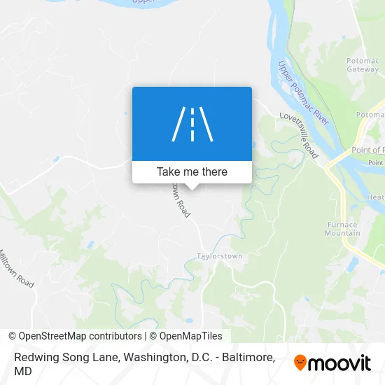 Redwing Song Lane map