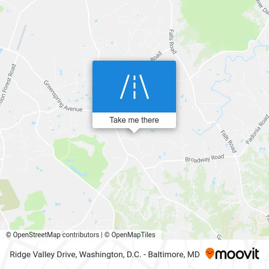 Ridge Valley Drive map