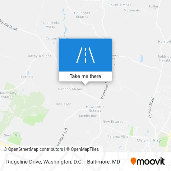 Ridgeline Drive map