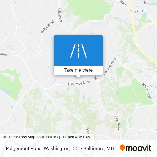 Ridgemont Road map