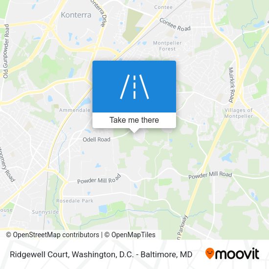 Mapa de Ridgewell Court