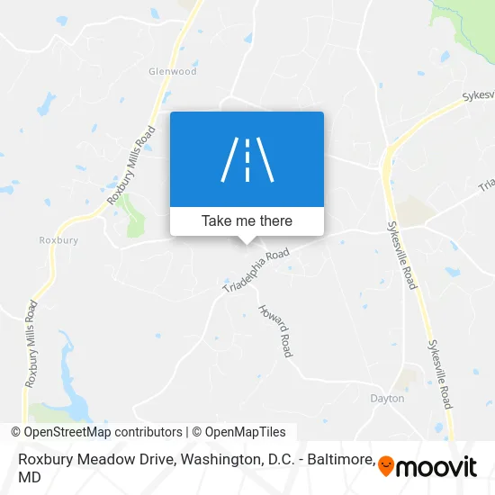 Roxbury Meadow Drive map