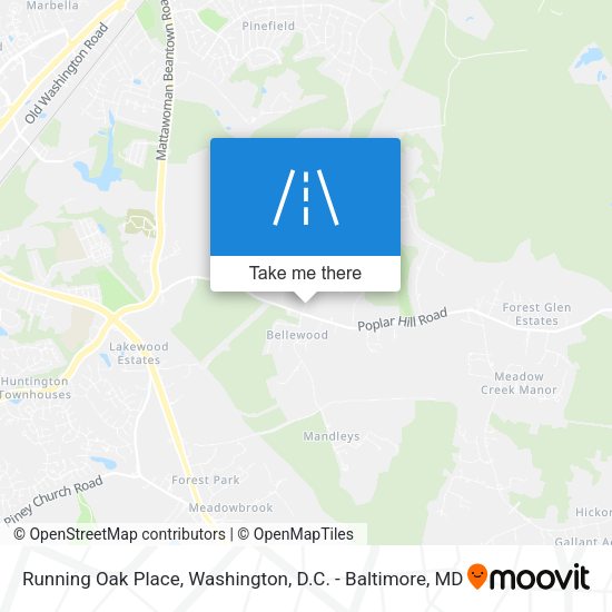 Running Oak Place map