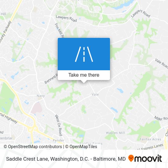 Saddle Crest Lane map