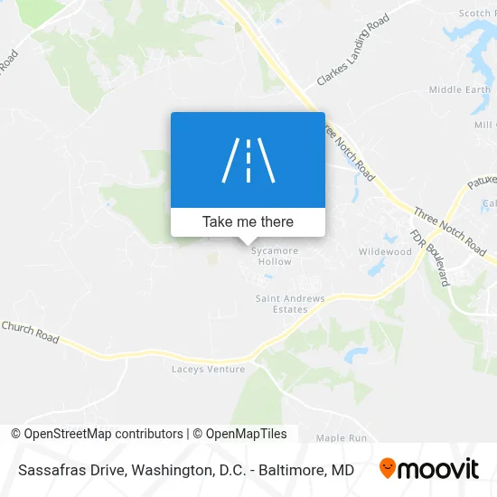 Sassafras Drive map
