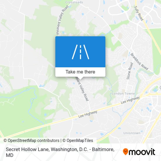 Secret Hollow Lane map