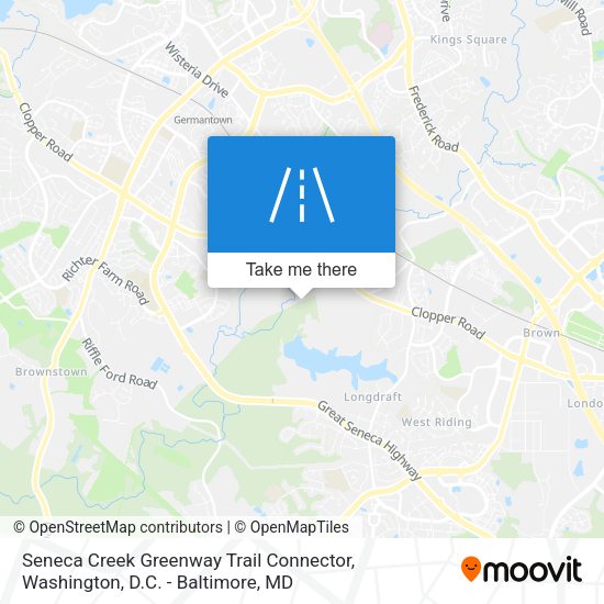 Mapa de Seneca Creek Greenway Trail Connector