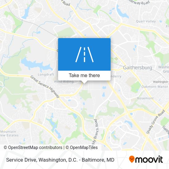 Service Drive map