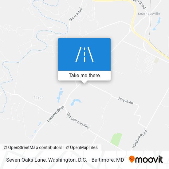 Seven Oaks Lane map