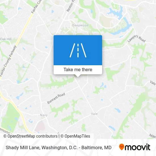 Shady Mill Lane map