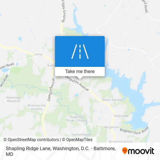 Shapling Ridge Lane map