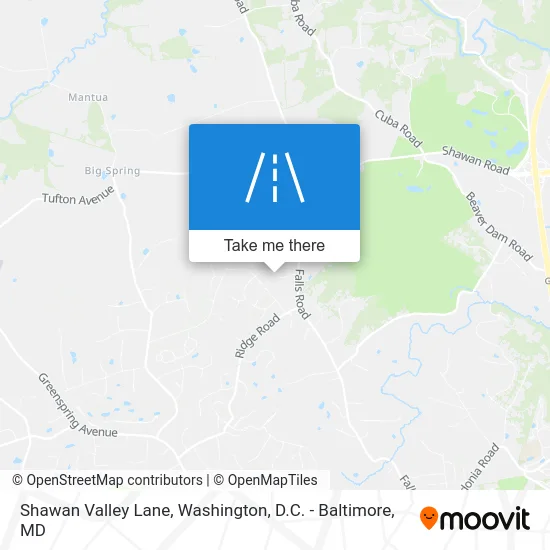 Shawan Valley Lane map