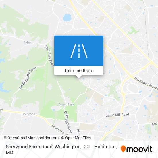 Sherwood Farm Road map