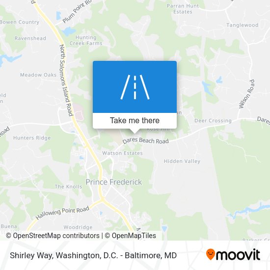 Shirley Way map