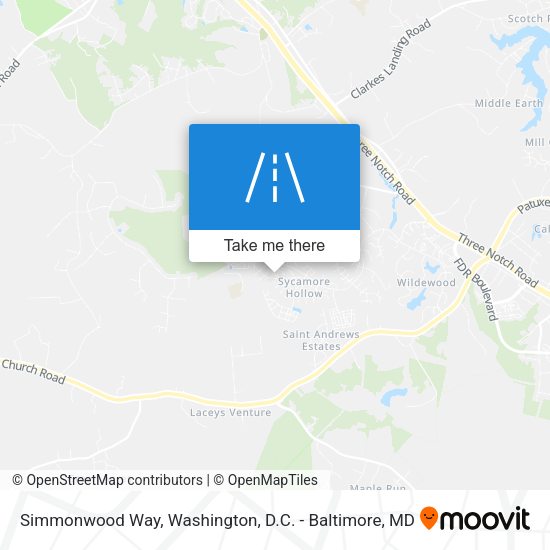 Simmonwood Way map