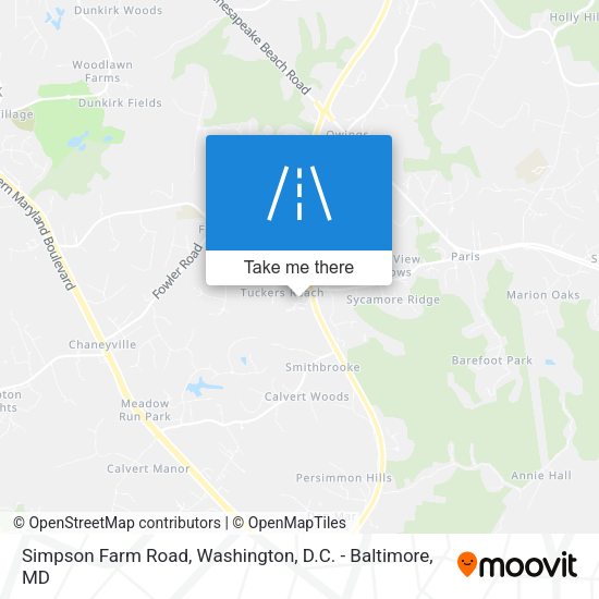 Simpson Farm Road map