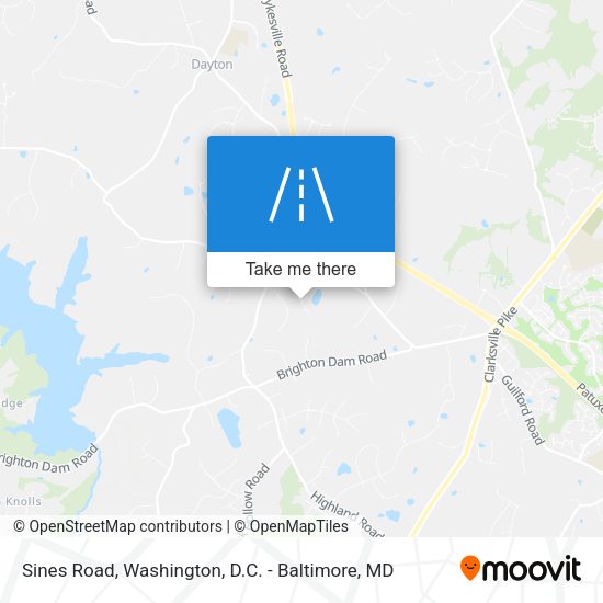 Mapa de Sines Road