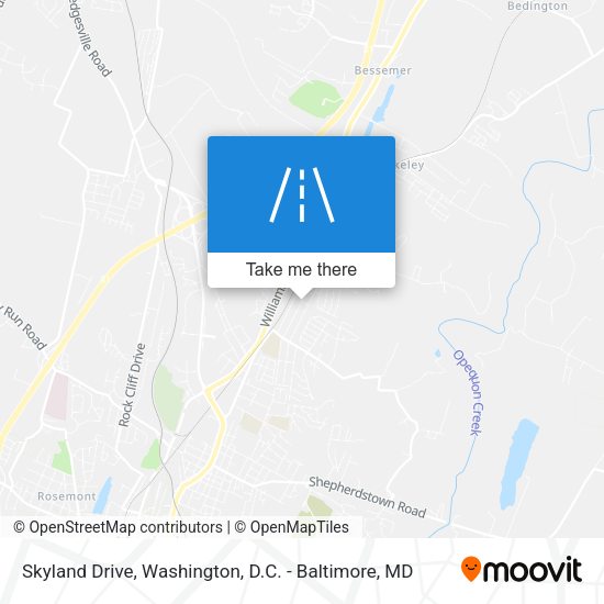 Skyland Drive map