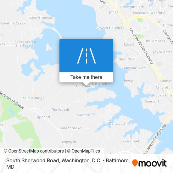 Mapa de South Sherwood Road