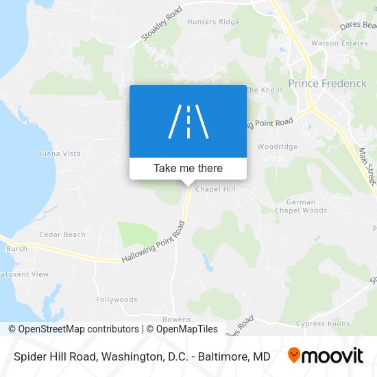 Spider Hill Road map