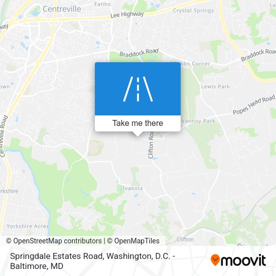 Mapa de Springdale Estates Road