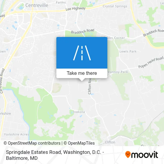 Springdale Estates Road map