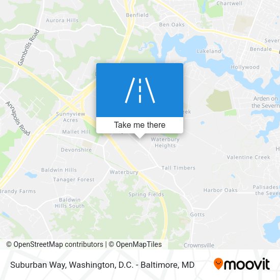 Suburban Way map