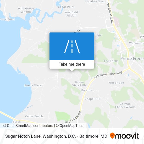 Mapa de Sugar Notch Lane