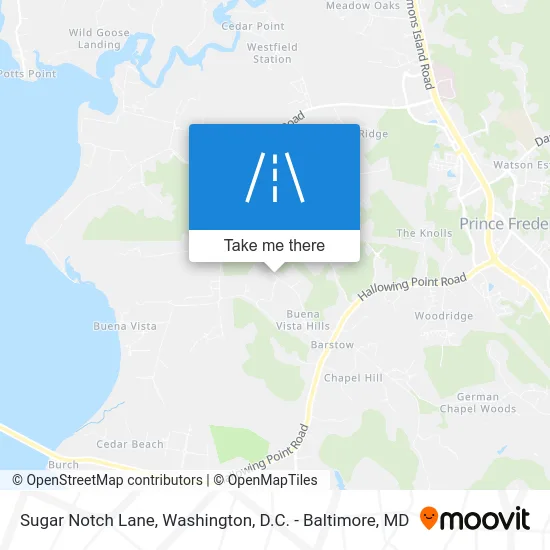 Sugar Notch Lane map