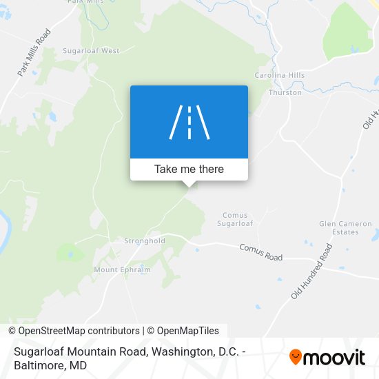 Mapa de Sugarloaf Mountain Road