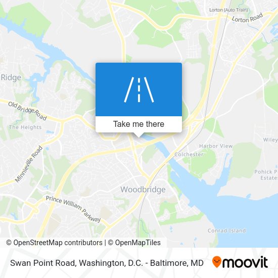 Mapa de Swan Point Road