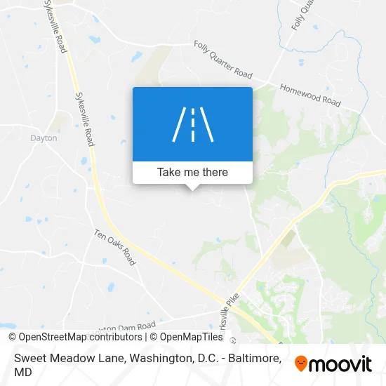 Sweet Meadow Lane map