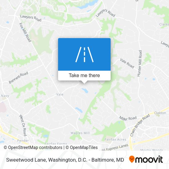Mapa de Sweetwood Lane