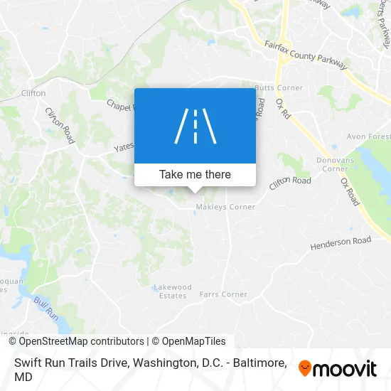 Swift Run Trails Drive map
