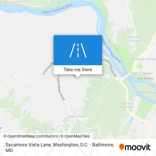 Sycamore Vista Lane map