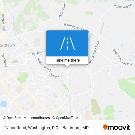 Tabor Road map