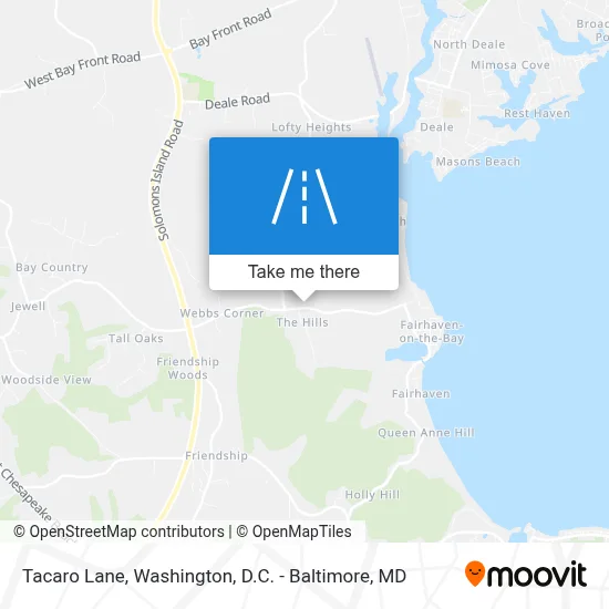 Tacaro Lane map