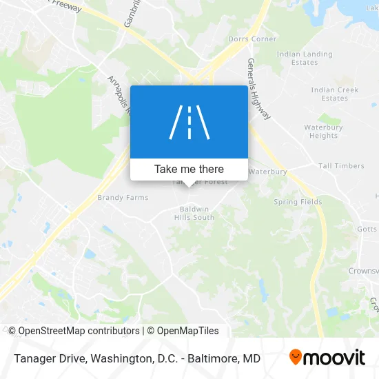 Tanager Drive map